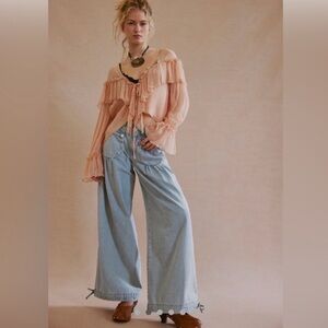 We The Free Lotus Balloon Jeans Size 28